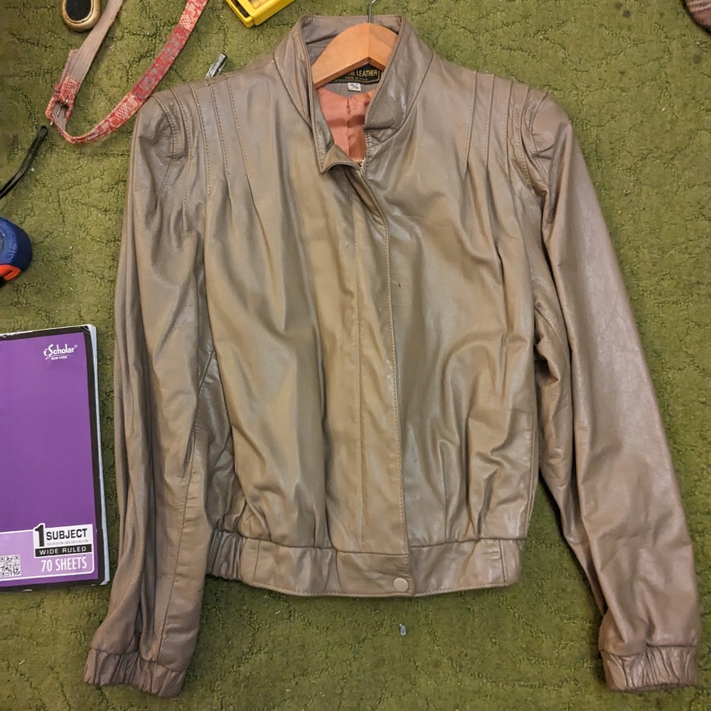 Tan Women's Leather Jacket